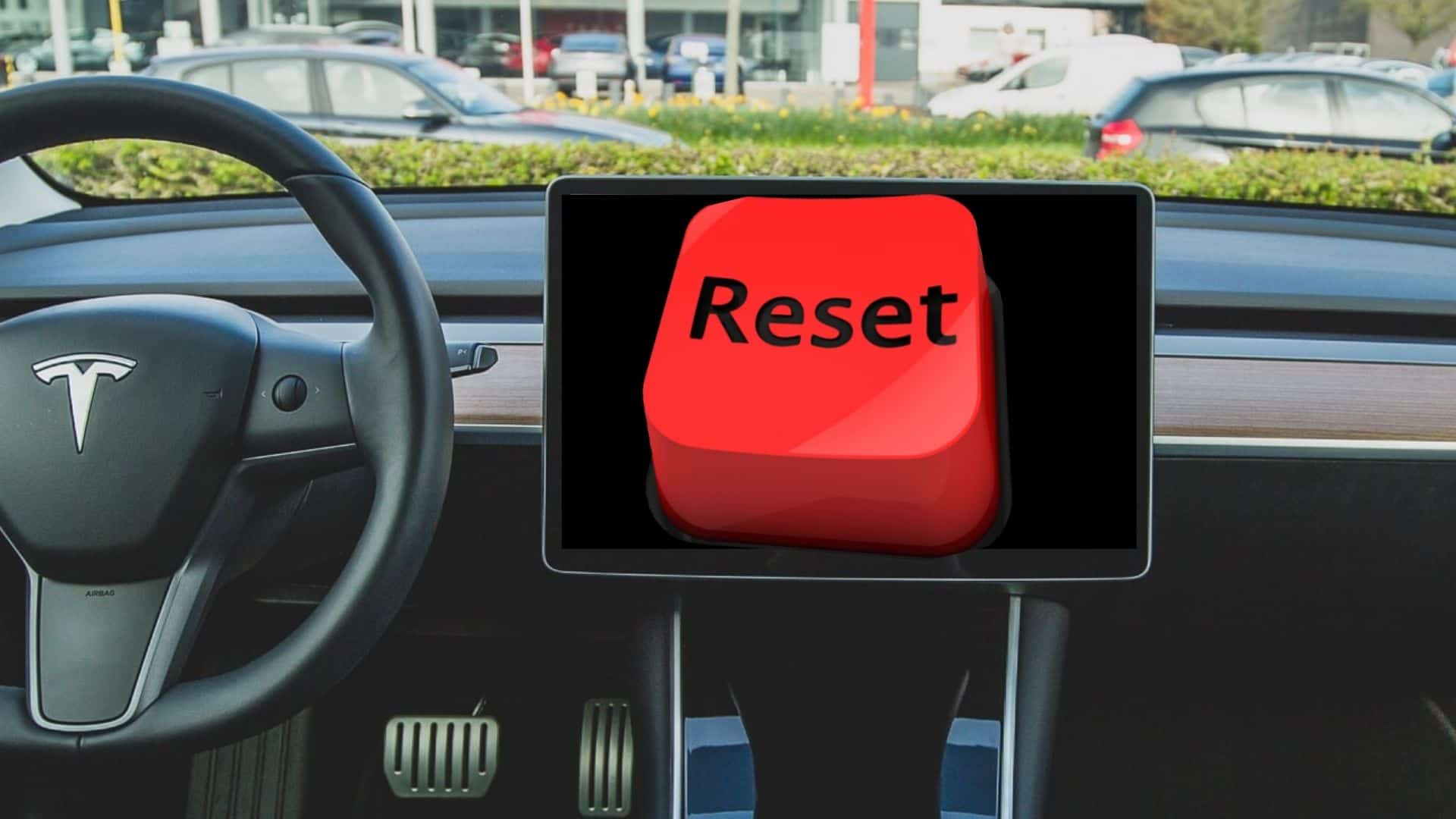 Tesla Black screen reset button