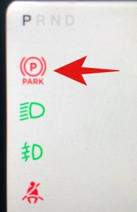 Tesla parking brake symbol