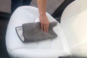 Never Use Magic Erasers to Clean Your Tesla Seats use soft cloths to clean white Tesla seats