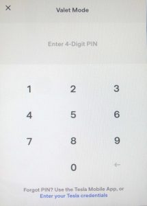 valet mode 4 digit pin