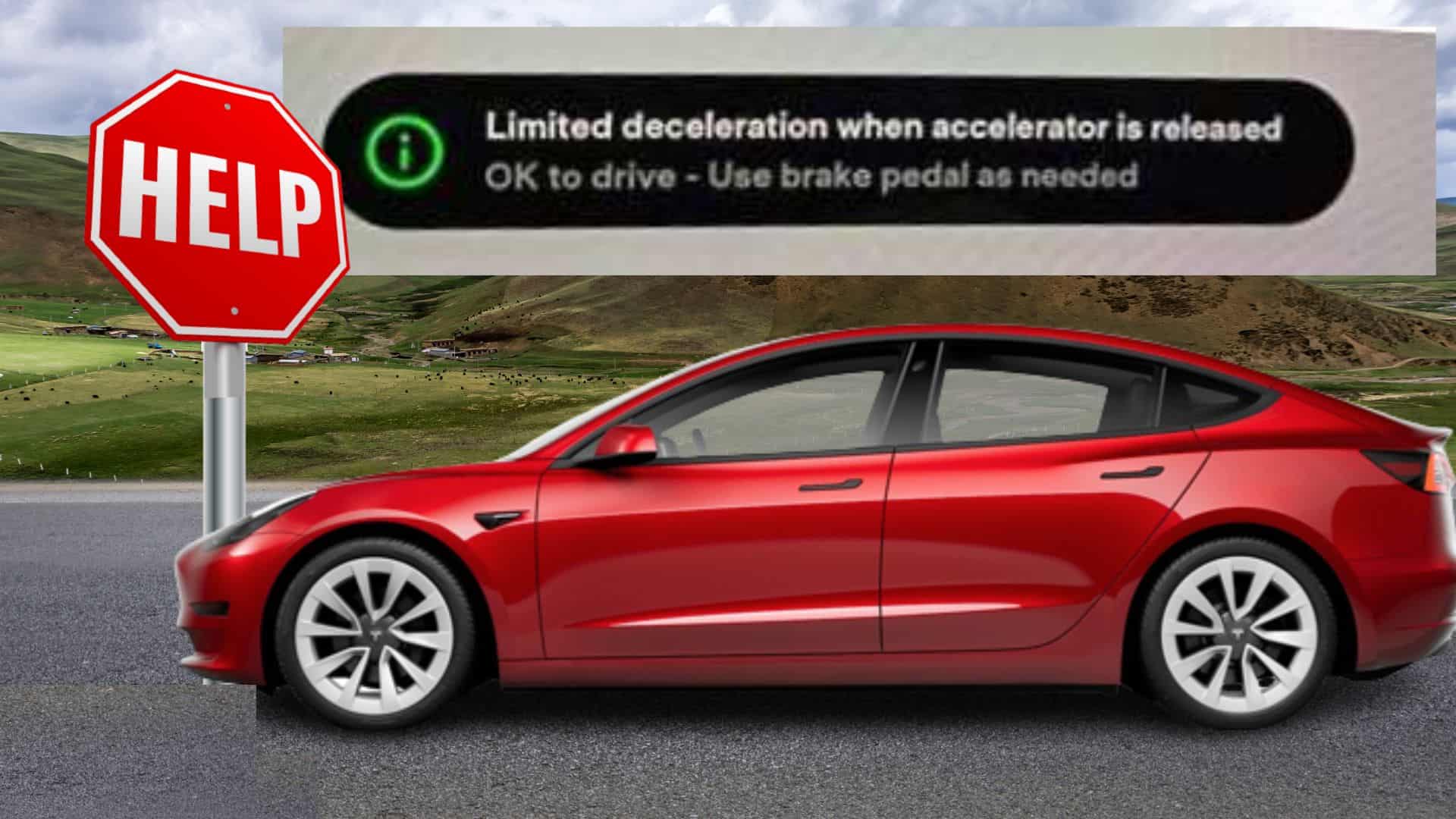 Limited deceleration when accelerator is released