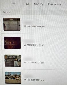 View Tesla Sentry Mode Events videos