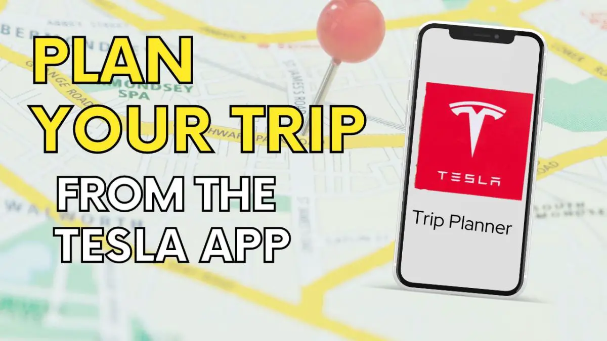 trip planning in tesla app