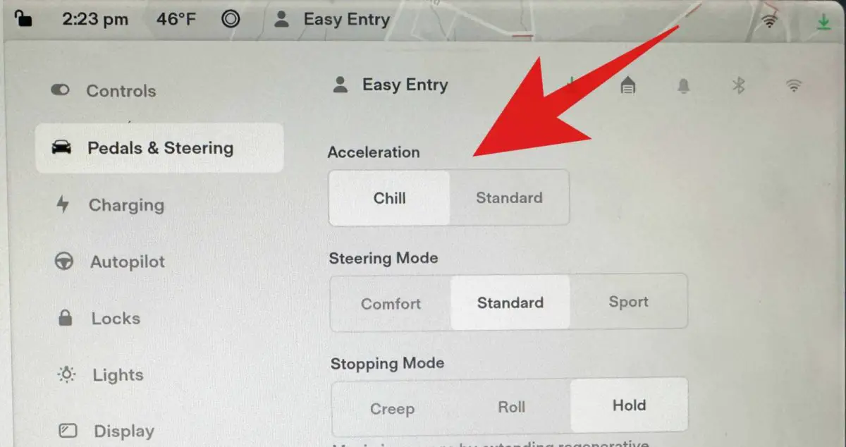 How to Turn on Tesla Chill Mode on the touch screen. Tips for Low Battery Emergencies 