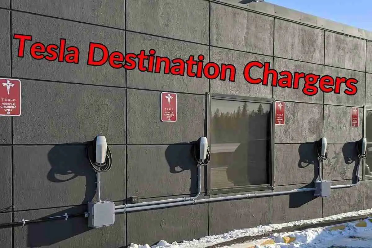 level 2 chargers on a wall - Tesla Destination Charging