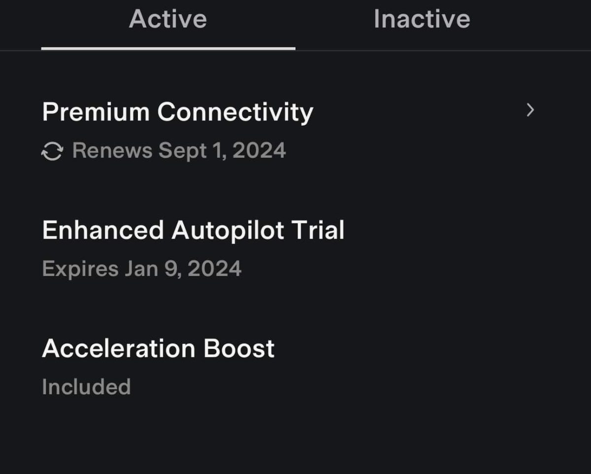 Tesla Acceleration boost, Premium Connectivity and Enhanced Autopilot installed on my Tesla
